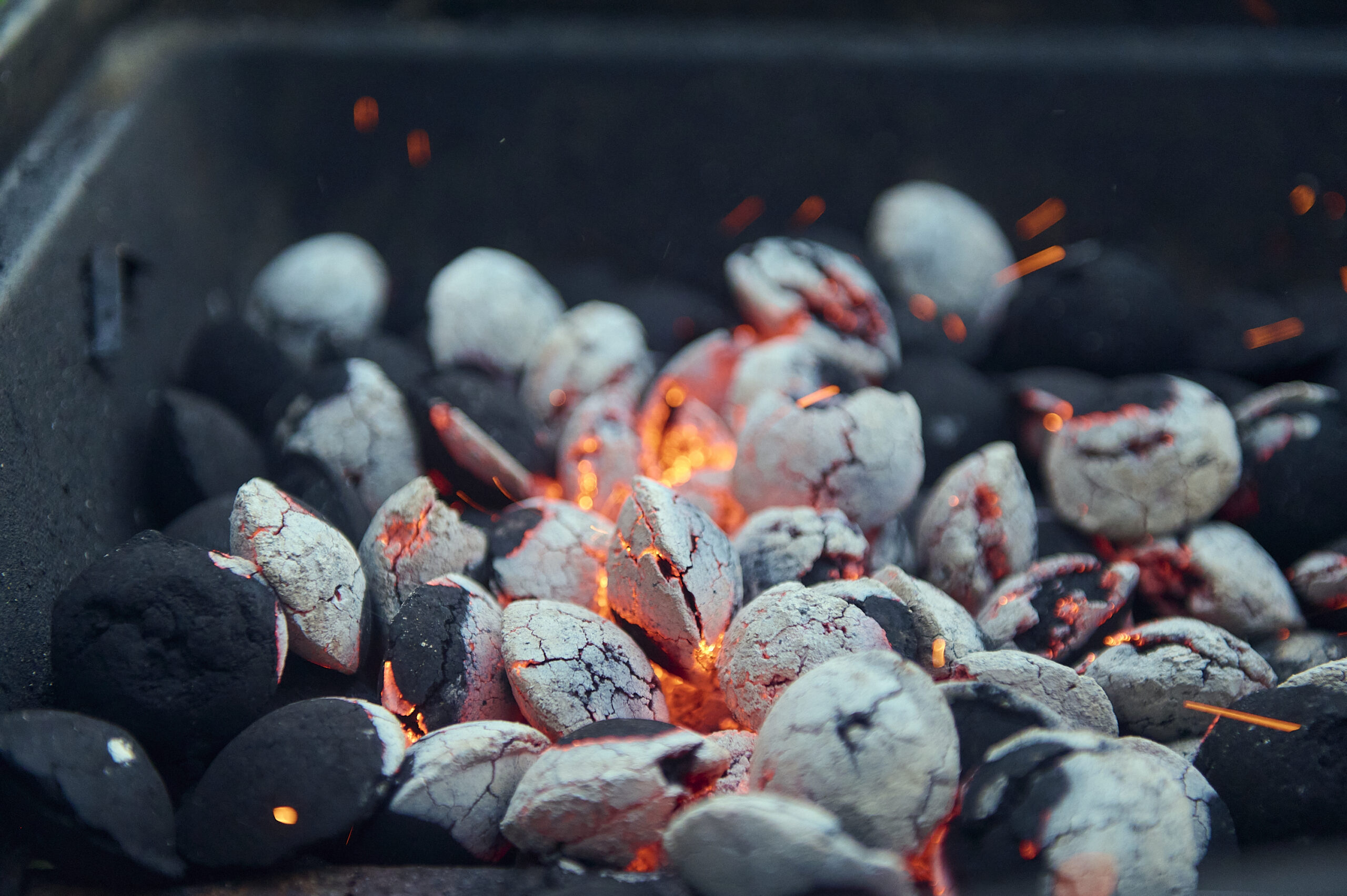 Maintaining a Bio Briquette cooking fire